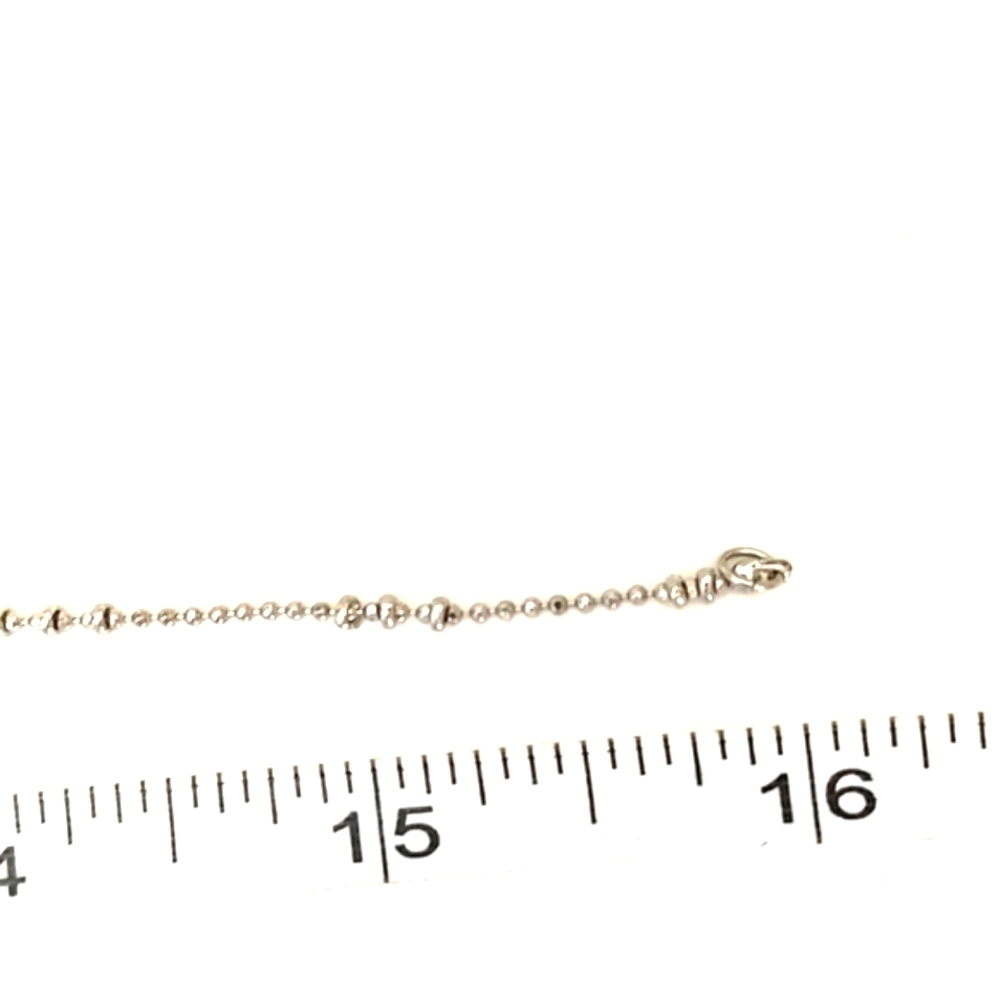 EXPRESS TWO-TONED BALL CHAIN CRYSTAL EVIL EYE AND BAR 16" NECKLACE - Picture 9 of 10